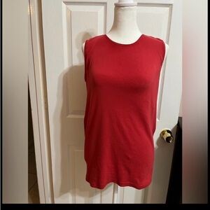 (P) Rosette Red sleeveless tank top